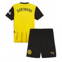 Camisa de Futebol Borussia Dortmund Equipamento Principal Infantil 2024-25 Manga Curta (+ Calças curtas)